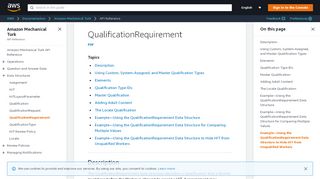 
                            6. QualificationRequirement - Amazon Mechanical Turk