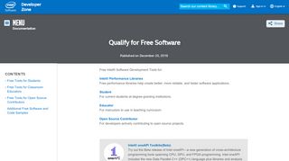 
                            1. Qualify for Free Software - Student | Intel® Software