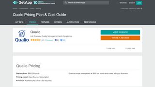 
                            13. Qualio Life Sciences QMS Pricing Plan & Cost Guide | GetApp®