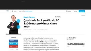 
                            8. Qualirede fará gestão do SC Saúde nos próximos cinco anos - Diário ...