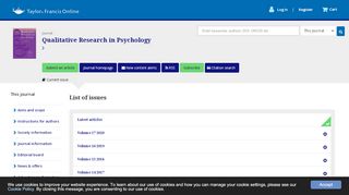 
                            7. Qualitative Research in Psychology - Taylor & Francis Online