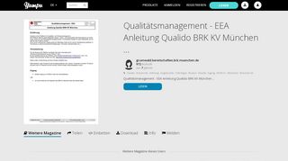 
                            11. Qualitätsmanagement - EEA Anleitung Qualido BRK KV München ...