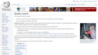 
                            11. Quality control - Wikipedia