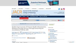 
                            13. Quality Improvements of Veterans Health Administration Radiation ...