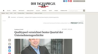 
                            6. Qualitypool GmbH: Qualitypool verzeichnet bestes Quartal der ...