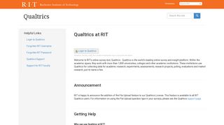 
                            10. Qualtrics at RIT | Qualtrics - Rochester Institute of Technology