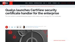 
                            5. Qualys launches CertView security certificate handler for the ... - ZDNet