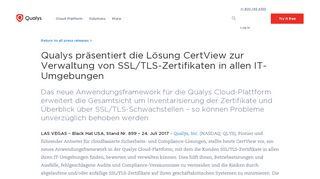 
                            1. Qualys präsentiert die Lösung CertView zur Verwaltung von SSL/TLS ...