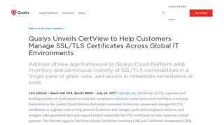 
                            12. Qualys Unveils CertView to Help Customers Manage SSL/TLS ...