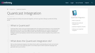 
                            9. Quantcast Integration - Infinity Knowledge Base - Infinity Tracking