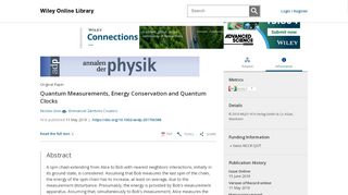 
                            6. Quantum Measurements, Energy Conservation and Quantum ...