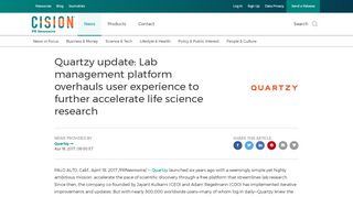 
                            10. Quartzy update: Lab management platform overhauls user experience ...