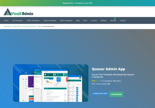 
                            7. Quasar Admin App | VueJS Admin