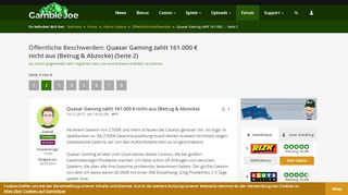 
                            6. Quasar Gaming zahlt 161.000 € nicht aus (Betrug & Abzocke ...