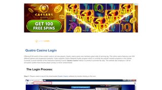 
                            13. Quatro Casino Login | casinologin