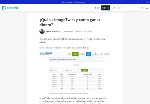 
                            5. ¿Qué es ImageTwist y como ganar dinero? — Steemit