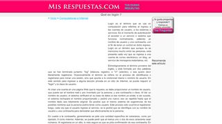 
                            6. Qué es login ? - Mis respuestas.com