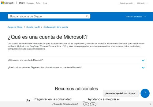 
                            9. ¿Qué es una cuenta de Microsoft? | Servicio de asistencia de Skype