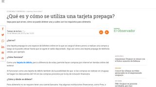 
                            10. ¿Qué es y cómo se utiliza una tarjeta prepaga? - El Observador