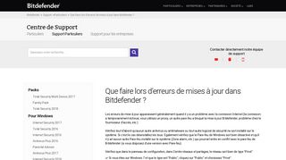 
                            10. Que faire lors d'erreurs de mises à jour dans Bitdefender ?