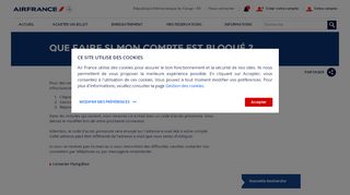 
                            10. Que faire si mon compte est bloqué ? - FAQ - Air France
