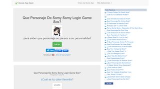 
                            13. Que Personaje De Somy Somy Login Game Sos? - Quiz App ...