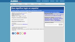 
                            6. Que significa login en español - Alegsa