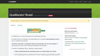 
                            13. QueBarato! Brasil | Crowdtest