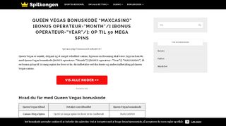 
                            3. Queen Vegas Casino - Dronning af det danske online spille marked.