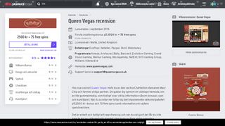 
                            2. Queen Vegas Casino recension - Få 2 500 kr + 75 spins | NyaCasino ...