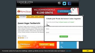 
                            2. Queen Vegas | €250 Bonus | Queen Vegas Deutschland