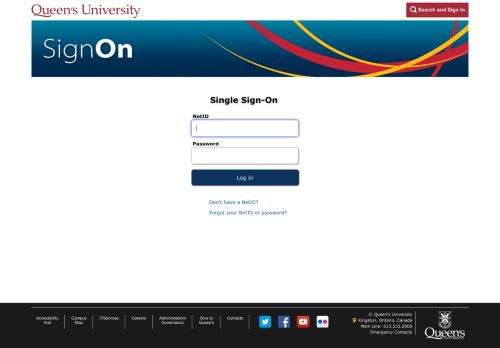
                            13. Queen's Single Sign On - Error - Queen's University
