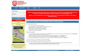 
                            13. Queen's University Belfast e-Tendering Site - Home