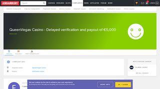 
                            10. QueenVegas Casino - Delayed verification and payout of €5,000 ...