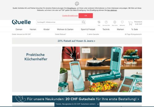 
                            2. quelle.ch - Schweizer Online Shop für Mode, Möbel und Technik