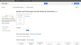 
                            6. Quellen und Forschungen aus dem Gebiet der Geschichte