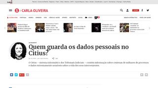 
                            9. Quem guarda os dados pessoais no Citius? - Carla Oliveira - SÁBADO