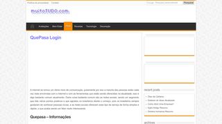 
                            3. QuePasa Login - Como Criar Uma Conta na Rede Social - MuitoTudo