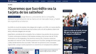 
                            9. ?Queremos que Sucrédito sea la tarjeta de los salteños? - El Tribuno