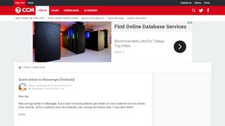 
                            9. Quero entrar no Messenger - CCM