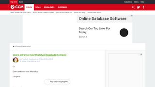 
                            9. Quero entrar no meu WhatsApp [Resolvido] - CCM