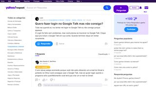 
                            5. Quero fazer login no Google Talk mas não consigo? | Yahoo Respostas