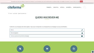 
                            3. Quero inscrever-me | Inscrições | Formação | Citeforma