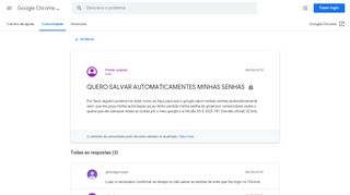 
                            3. QUERO SALVAR AUTOMATICAMENTES MINHAS SENHAS - Google Product Forums