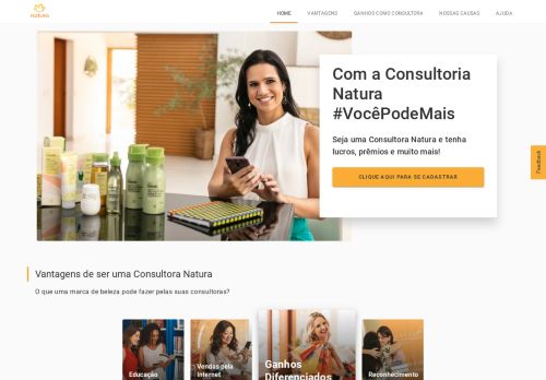 
                            8. Quero ser Consultora | Natura