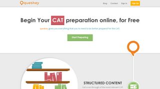 
                            12. Queskey - Begin your CAT 2016 preparation online for free