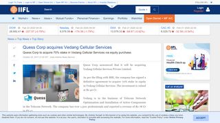 
                            10. Quess Corp acquires Vedang Cellular Services - IndiaInfoline