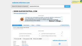 
                            7. quesscentral.com at Website Informer. Visit Quesscentral.