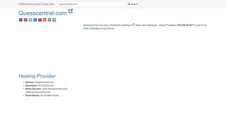 
                            5. Quesscentral.com Error Analysis (By Tools) - Website Success Tools