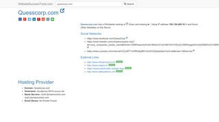 
                            6. Quesscorp.com Error Analysis (By Tools) - WebsiteSuccessTools.com